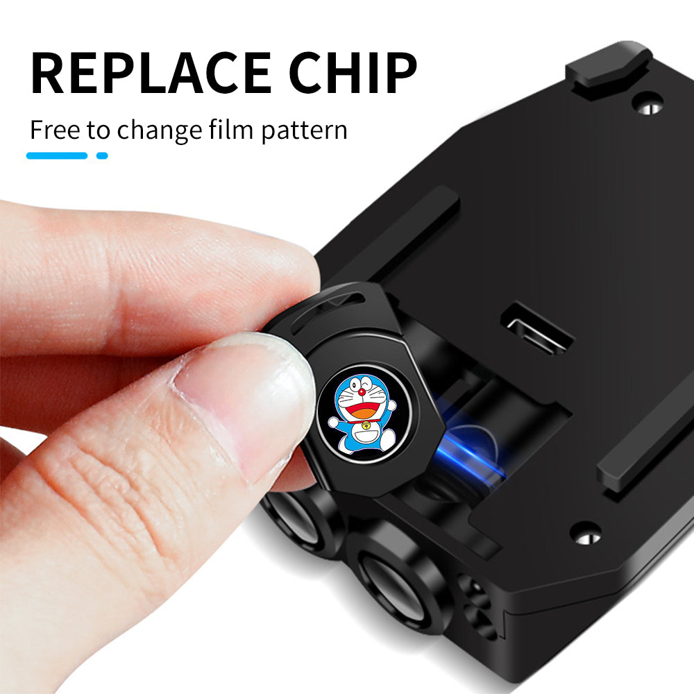 WILNARA Cartoon Wireless Car LED Door Light Doraemon Logo Shad