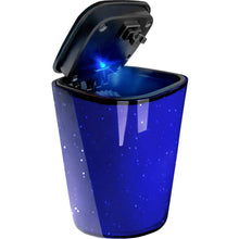 Load image into Gallery viewer, Red Car Ashtray with Lid,Automotive Portable Stainless Steel Ash Tray with Cleaning Stick , Mirrored Shiny Spot Red Led Lighter Cute Car Trash Can