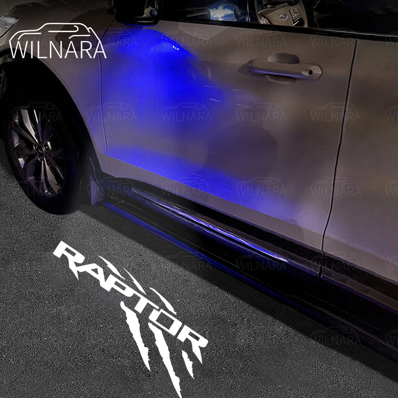 Wilnara 2Pcs For Ford F150 Raptor LED Mirror Courtesy Puddle Ghost Shadow Logo Lights Projector