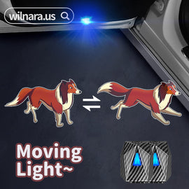 2PCS WILNARA Cartoon Wireless Car LED Door Lights  Welcome Shadow Projector Lassie: The Adventures of Neeka Lassie - Le avventure di Neeka