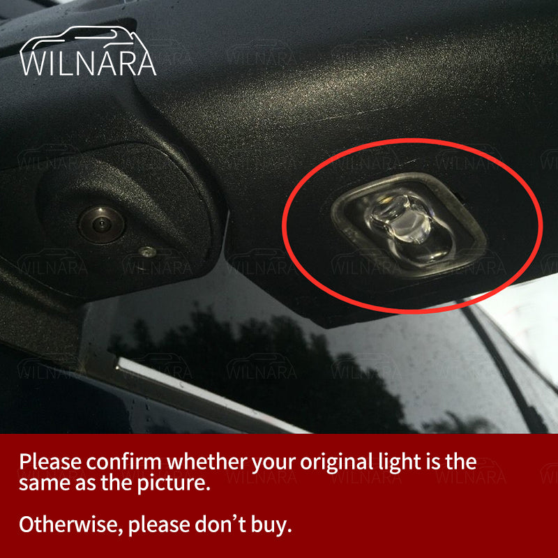 2PCS Wilnara Courtesy LED Side Mirror Puddle Lights Lamps Projectors for 2015-2022 F150 F250 F350 F450 Ford Logo