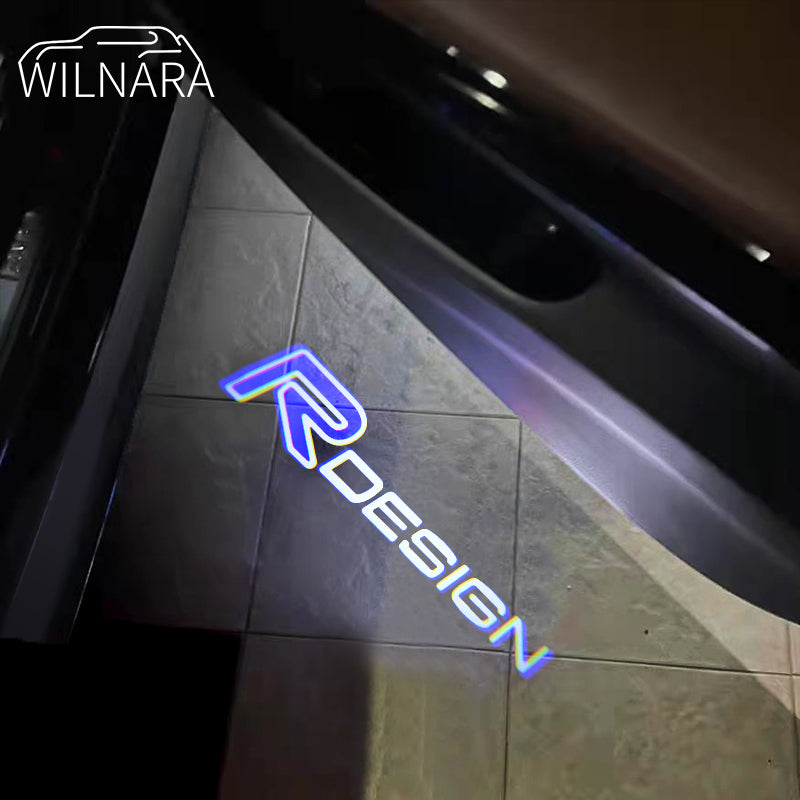 2pcs Wilnara Volvo R Design Logo Welcome Projector Car Door Puddle Lights Courtesy for VOLVO S V XC 40 60 80 90