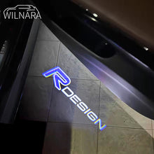 Load image into Gallery viewer, 2pcs Wilnara Volvo R Design Logo Welcome Projector Car Door Puddle Lights Courtesy for VOLVO S V XC 40 60 80 90