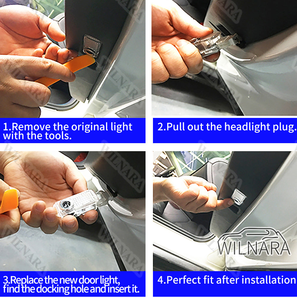 For Volvo Car Door Puddle Lights Custom logo  2PCS
