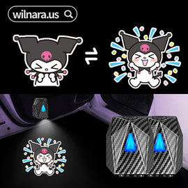 Wilnara Wireless car door lights projectors Shadow Ghost Laser Lamps Kuromi