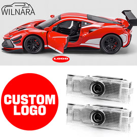 For Ferrari Car Door Lights Custom Logo 2PCS
