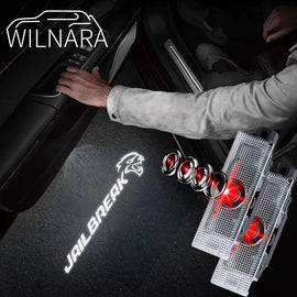 WILNARA Car Door Jailbreak Hellcat Logo for Dodge Challenger Projector Ghost Shadow Courtesy Light Welcome Light for Dodge Challenger Scat Pack RT SRT SXT GT SE