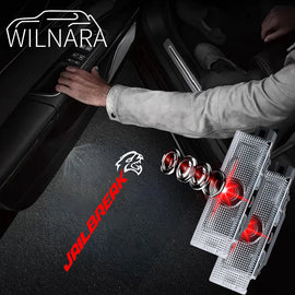 WILNARA Car Door Jailbreak Hellcat Logo for Dodge Challenger Projector Ghost Shadow Courtesy Light Welcome Light for Dodge Challenger Scat Pack RT SRT SXT GT SE
