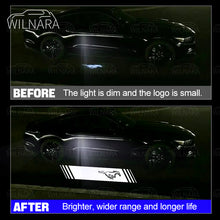 Load image into Gallery viewer, Wilnara 2PCS for 2013-2022 Ford Mustang Side Mirror Ford Logo Lights Projectors Lamps