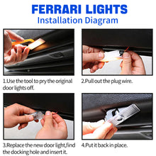 Load image into Gallery viewer, For Ferrari Car Door Lights Custom Logo 2PCS
