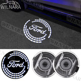 Wilnara 2Pcs For Ford HD LED Mirror Courtesy Puddle Ghost Shadow Logo Lights Projector