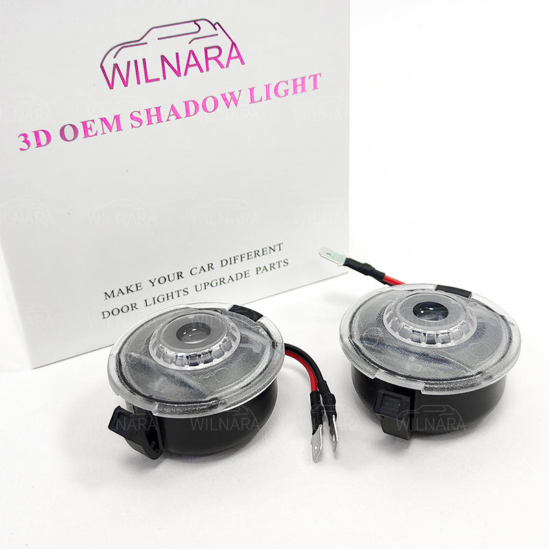 2PCS WILNARA HD Side Rear View Mirror Puddle Lights Lampd Projector Lo ...