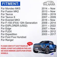 Load image into Gallery viewer, 2PCS WILNARA HD Side Rear View Mirror Puddle Logo Led Shadow Ghost Lights Lamps Projector for Ford F150 Raptor