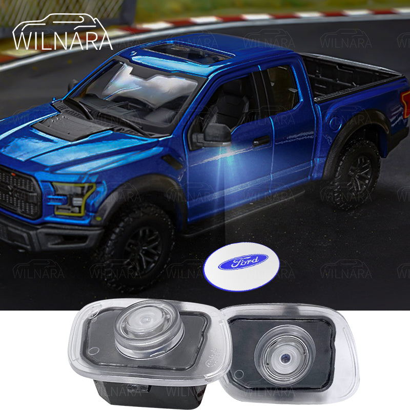 2PCS Wilnara Courtesy LED Side Mirror Puddle Lights Lamps Projectors for 2015-2022 F150 F250 F350 F450 Ford Logo