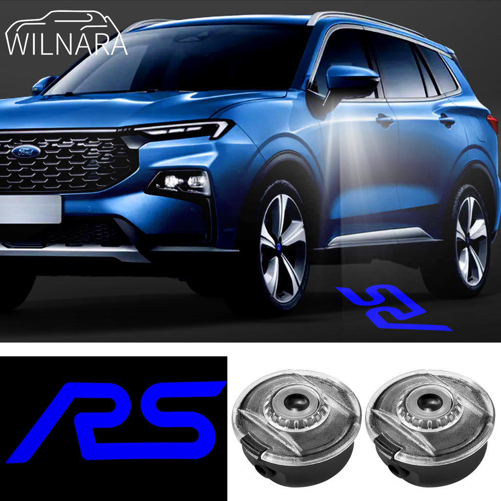 WILNARA HD Side Rear View Mirror Puddle Lights for Ford