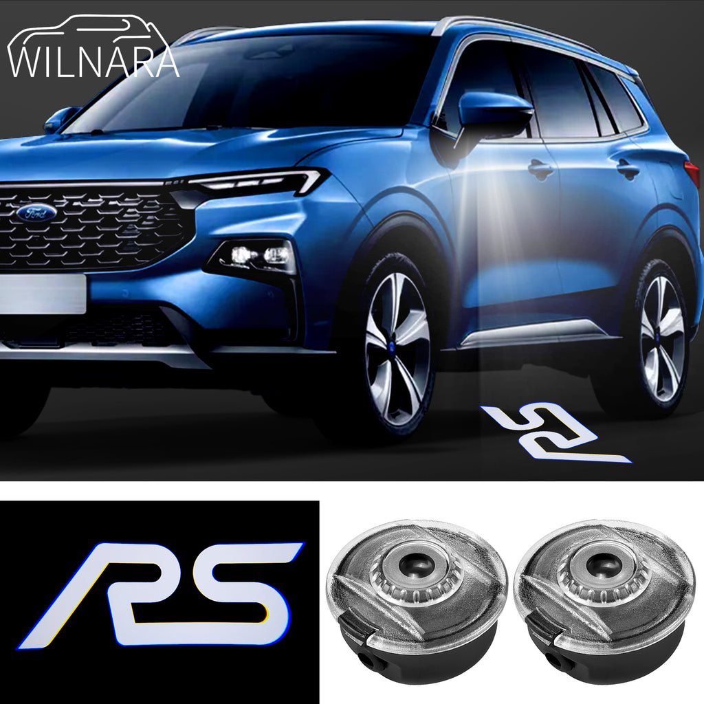 WILNARA HD Side Rear View Mirror Puddle Lights for Ford