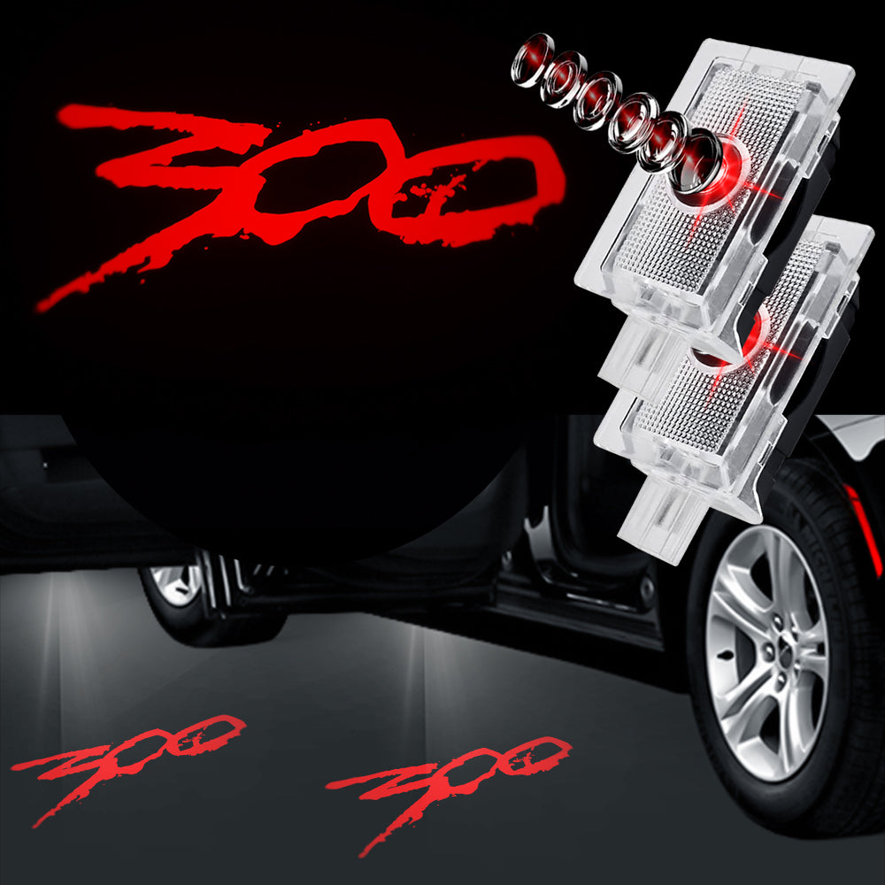 Wilnara Chrysler LED Door Logo Light Car HD Logo Projector Lights for Chrysler 300 200 Sebring