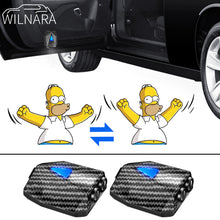 Load image into Gallery viewer, WILNARA Car LED Door Light Simpsons Logo 