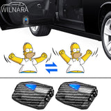 WILNARA Emblem Wireless Car LED Door Light Simpsons Logo Welcome Shadow Projector