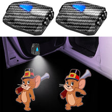 Load image into Gallery viewer, WILNARA Cartoon Wireless Car LED Door Lights Jerry Logo Welcome Shadow Projector