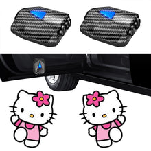 Load image into Gallery viewer, WILNARA Cartoon Wireless Car LED Door Light Walking Hellocat Kitty Logo Welcome Shadow Projector