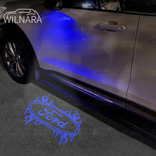 Load image into Gallery viewer, 2PCS WILNARA HD Side Rear View Mirror Puddle Logo Led Shadow Ghost Lights Lamps Projector for Ford