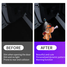 Load image into Gallery viewer, WILNARA Cartoon Wireless Car LED Door Lights Jerry Logo Welcome Shadow Projector