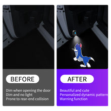 Load image into Gallery viewer, WILNARA Cartoon Wireless Car LED Door Lights Tom Logo Welcome Shadow Projector