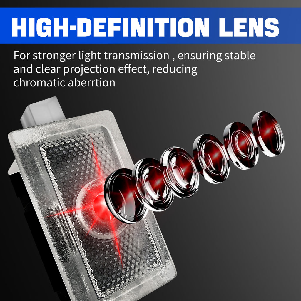 Wilnara Chrysler LED Door Logo Light Car HD Logo Projector Lights for Chrysler 300 200 Sebring