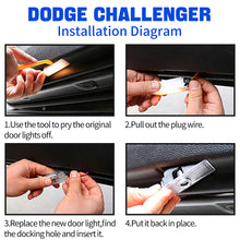 Load image into Gallery viewer, WILNARA Car Door Challenger Logo for Dodge Challenger Projector Ghost Shadow Courtesy Light Welcome Light for Dodge Challenger Scat Pack RT SRT SXT GT SE