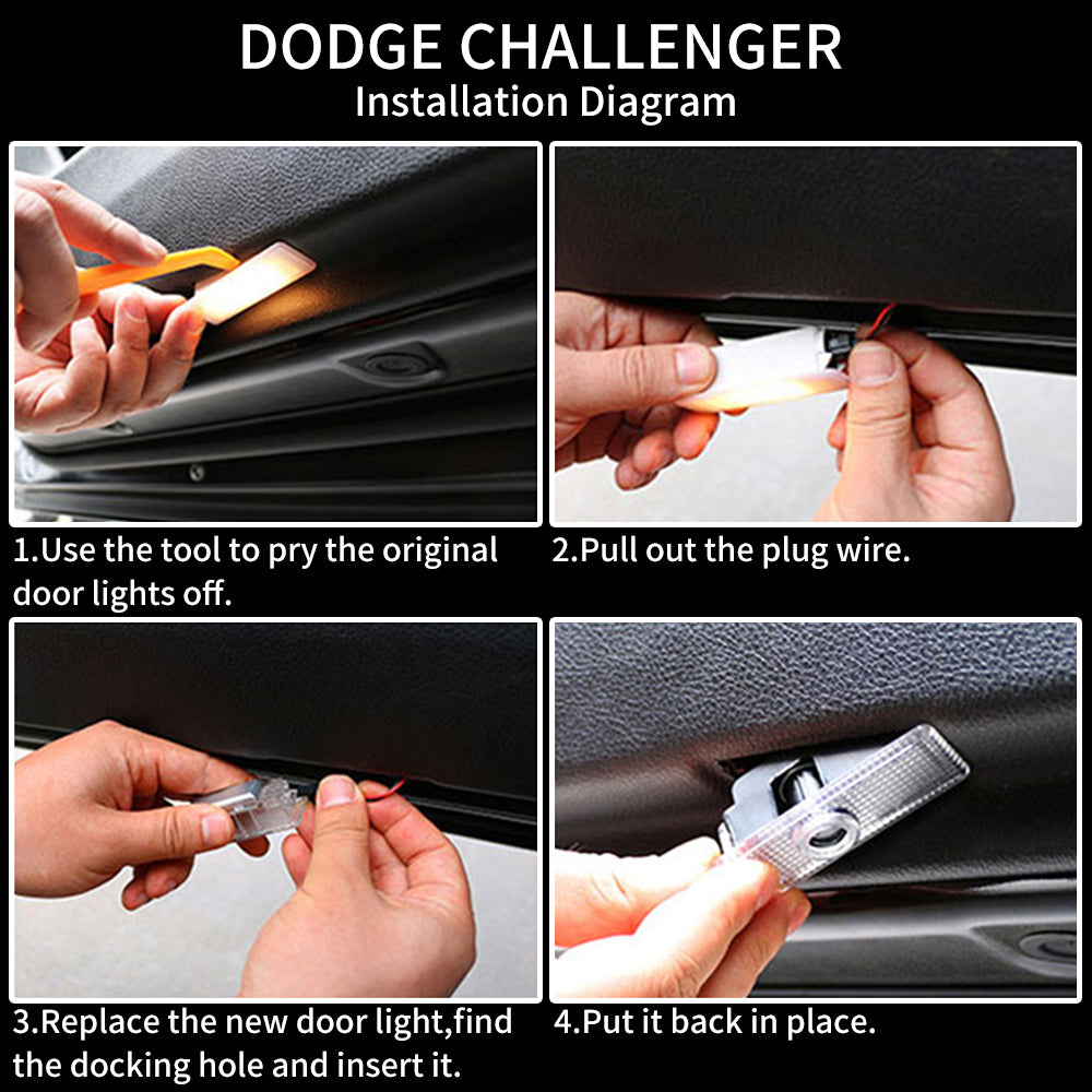 WILNARA Car Door Logo for Dodge Challenger