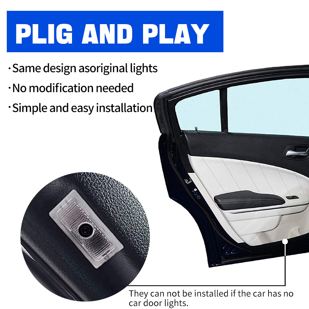 Wilnara Chrysler LED Door Logo Light Car HD Logo Projector Lights for Chrysler 300 200 Sebring