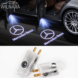 2PC For Mercedes Benz E W210 Door Lights Shadow Projector LED Puddle Lamps