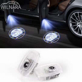 2x Car Door LED Lights Logo Shadow Projector For Mercedes Benz CLA CLS E 2019-21