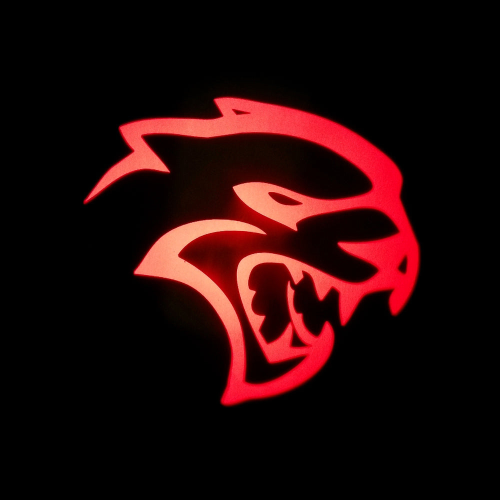 WILNARA Car Door Hellcat Logo for Dodge Charger Car Door LED Logo Courtesy Step Lamp Projector Ghost Shadow Puddle Light for Dodge SRT R/T SXT GT