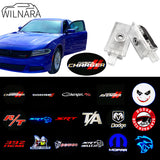 WILNARA Car Door Logo for Dodge Charger Car Door LED Logo Courtesy Step Lamp Projector Ghost Shadow Puddle Light for Dodge SRT R/T SXT GT