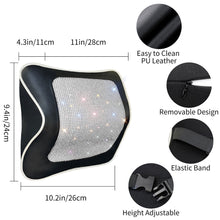 Load image into Gallery viewer, 2Pcs Bling Luxury Car Neck Pillow, Memory Foam Headrest Support Cushion Diamond