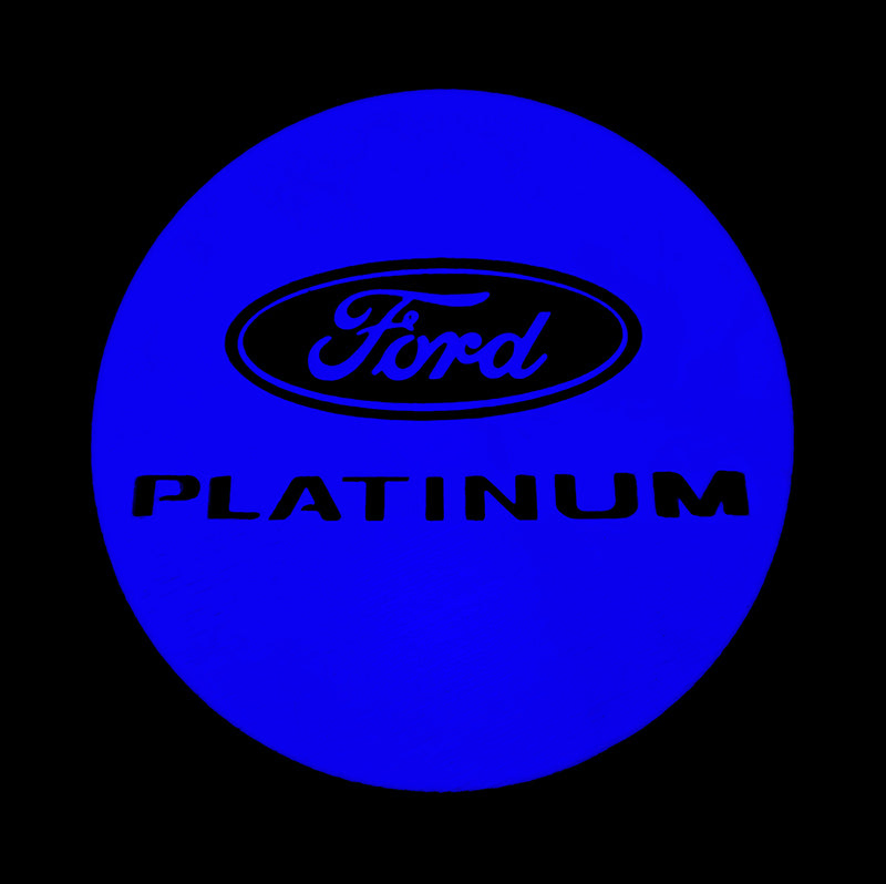 2PCS WILNARA HD Side Rear View Mirror Puddle Platinum Logo Led Shadow Ghost Lights Lamps Projector for Ford