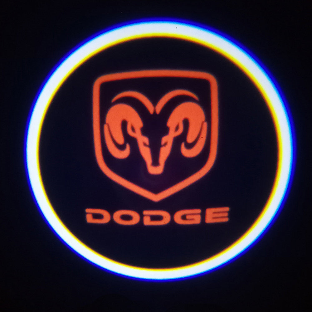 WILNARA Wireless Led Door Logo Projector Lights for Dodge Ram Series Paste Car Puddle Lights