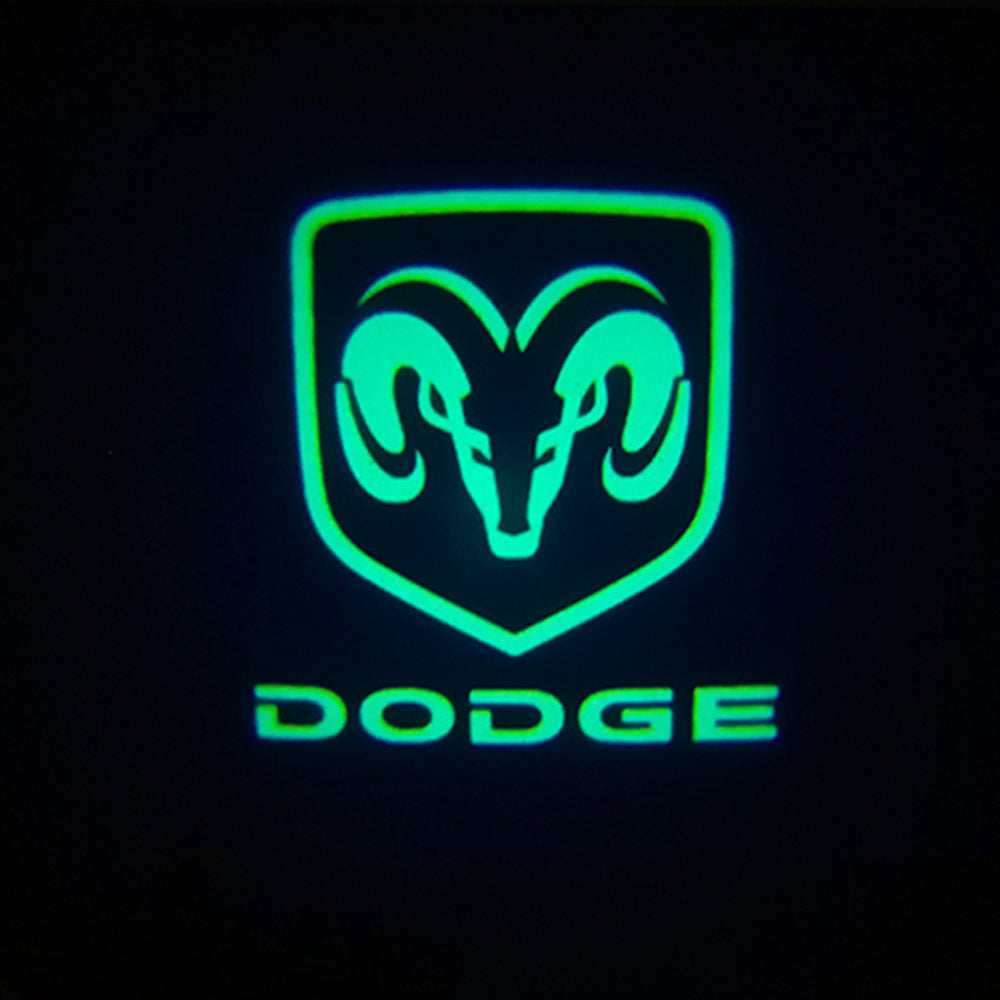 WILNARA Wireless Led Door Logo Projector Lights for Dodge Ram Series Paste Car Puddle Lights