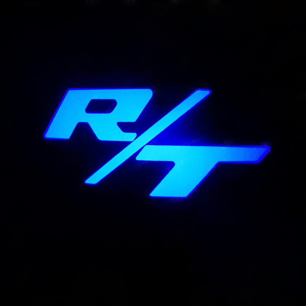 WILNARA Car Door R/T Logo for Dodge Charger Car Door LED Logo Courtesy Step Lamp Projector Ghost Shadow Puddle Light for Dodge SRT R/T SXT GT