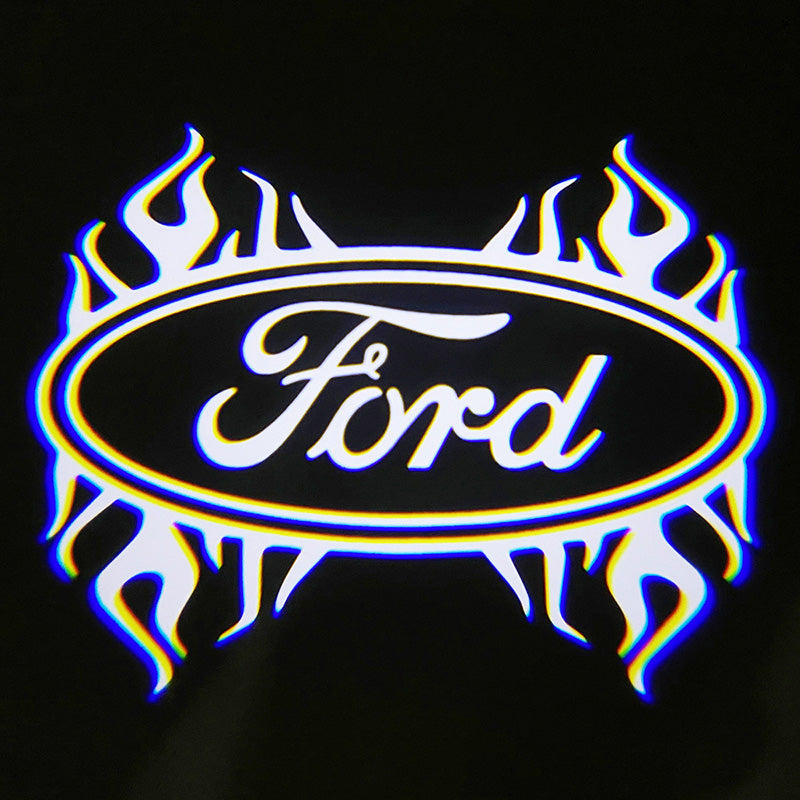 2PCS  WILNARA HD Side Rear View Mirror Puddle Lights Lampd Projector Logo for Ford