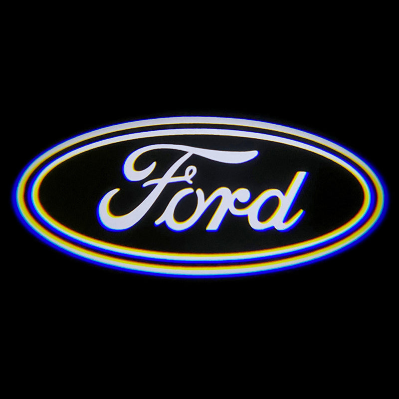 2PCS  WILNARA HD Side Rear View Mirror Puddle Lights Lampd Projector Logo for Ford