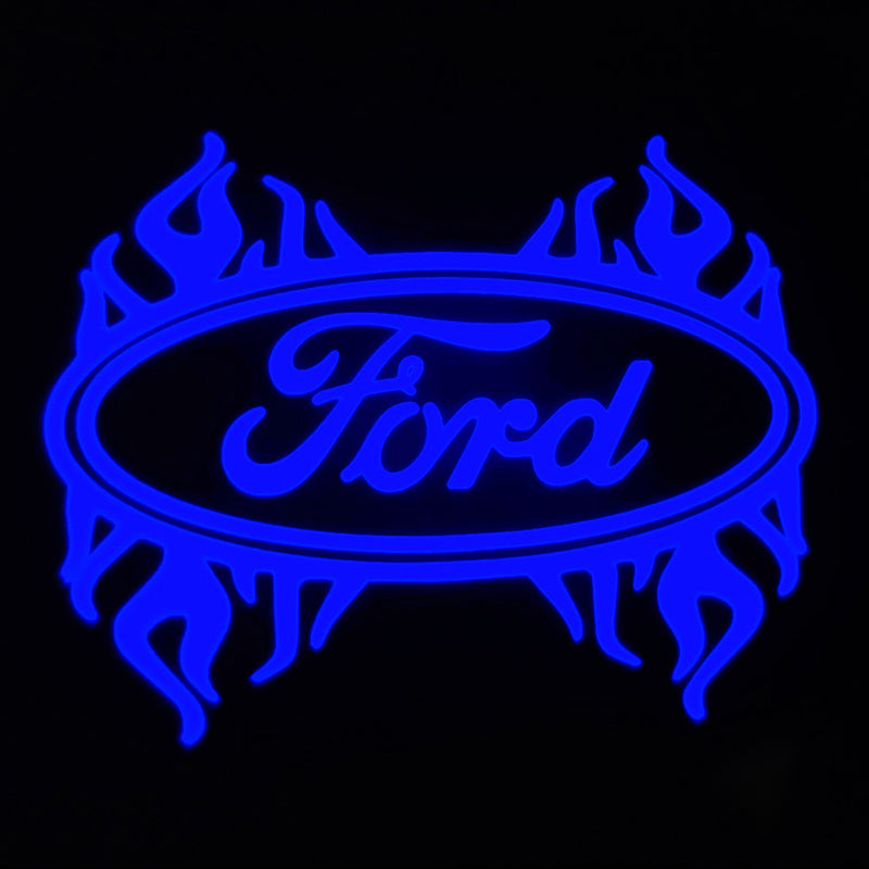 2PCS  WILNARA HD Side Rear View Mirror Puddle Lights Lampd Projector Logo for Ford