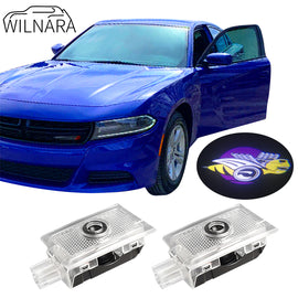 WILNARA Car Door Bee Logo for Dodge Charger Car Door LED Logo Courtesy Step Lamp Projector Ghost Shadow Puddle Light for Dodge SRT R/T SXT GT
