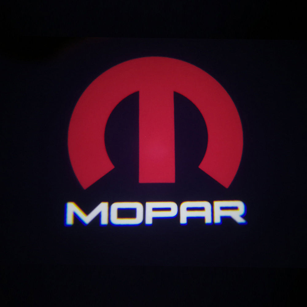 WILNARA Car Door MOPAR Logo for Dodge Charger Car Door LED Logo Courtesy Step Lamp Projector Ghost Shadow Puddle Light for Dodge SRT R/T SXT GT