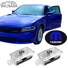 Load image into Gallery viewer, WILNARA Car Door MOPAR Logo for Dodge Charger Car Door LED Logo Courtesy Step Lamp Projector Ghost Shadow Puddle Light for Dodge SRT R/T SXT GT