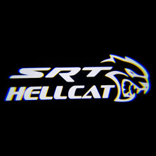 Load image into Gallery viewer, WILNARA Car Door SRT HELLCAT Logo for Dodge Charger Car Door LED Logo Courtesy Step Lamp Projector Ghost Shadow Puddle Light for Dodge SRT R/T SXT GT
