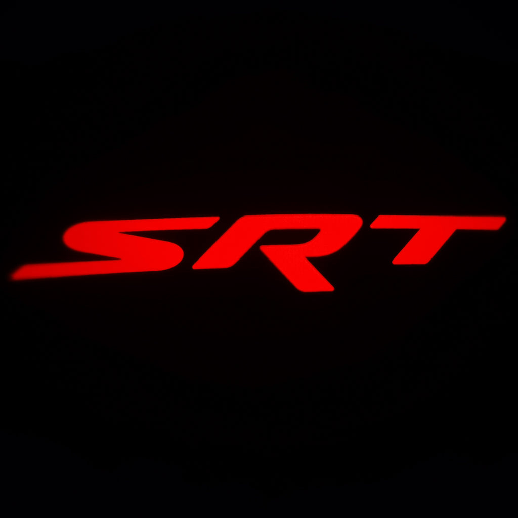 WILNARA Car Door SRT Logo for Dodge Charger Car Door LED Logo Courtesy Step Lamp Projector Ghost Shadow Puddle Light for Dodge SRT R/T SXT GT