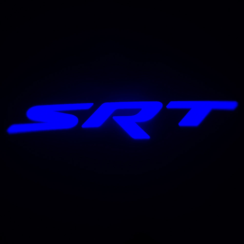 WILNARA Car Door SRT Logo for Dodge Charger Car Door LED Logo Courtesy Step Lamp Projector Ghost Shadow Puddle Light for Dodge SRT R/T SXT GT